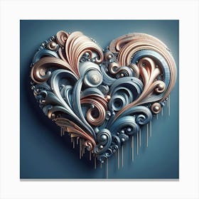 Abstract Heart Canvas Print