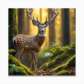 Deer In The Forest 86 Canvas Print