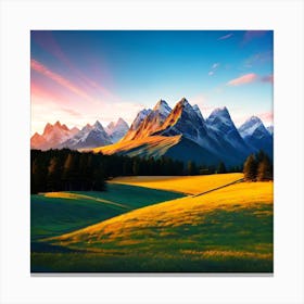 Sunset In The Mountains 14 Canvas Print