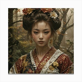 Creative Geisha Artwork 7 Canvas Print