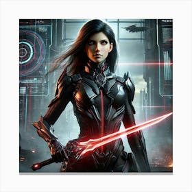 A Powerful Sci Fi Character Depiction Of Zoya Nightshade Canvas Print