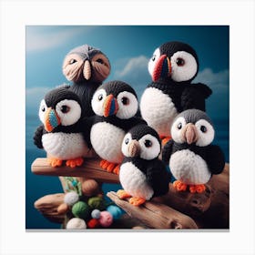 Amigurumi, Bird puffin 3 Canvas Print