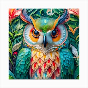 Colorful Owl Canvas Print