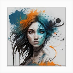 Splatter Girl 2 Canvas Print