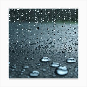 Raindrops On A Window 5 Canvas Print