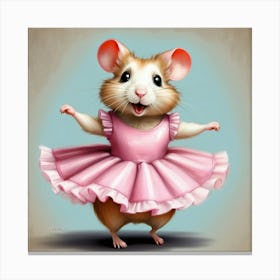 Ballerina Hamster 4 Canvas Print