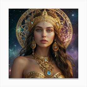 Egyptian Goddess The Magic of Watercolor: A Deep Dive into Undine, the Stunningly Beautiful Asian Goddess Canvas Print