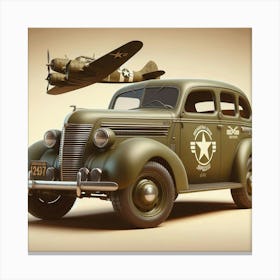 Vintage Military Car 1 Canvas Print