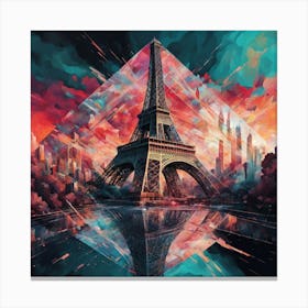 Paris Eiffel Tower, A NFT Art Piece art print Canvas Print