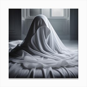 Ghost In Bed Canvas Print