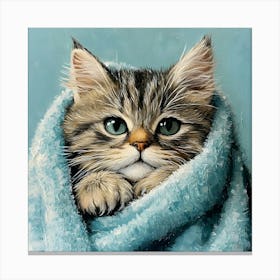 Bathroom Cat 5 Canvas Print