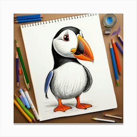 Puffin 17 Canvas Print