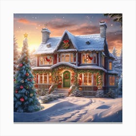 Christmas House 175 Canvas Print