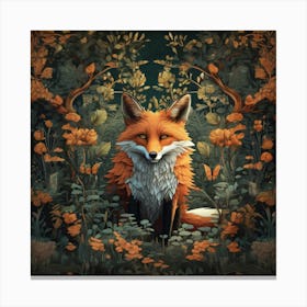 Fox In The Forest Canvas Print