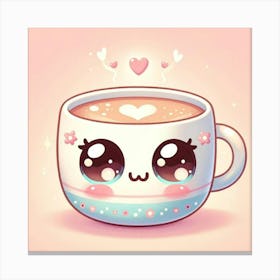 Cute Coffee Mug Canvas Print