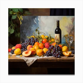 Fruit And Wine Canvas Print