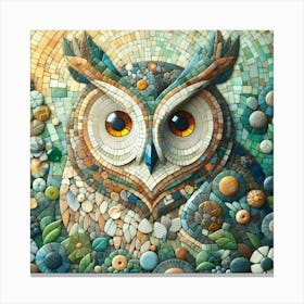 Mosaic Owl 1 Canvas Print