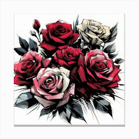 Rose flowers 3 Canvas Print