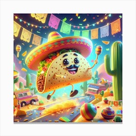 Mexican Taco Canvas Print