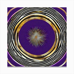 Circles with purple tone Canvas Print