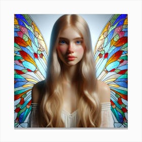 Stained Glass Angel Canvas Print