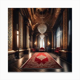 Room With A Red Carpet Canvas Print
