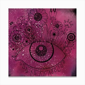 Galaxy Flower Eye Art Print Canvas Print