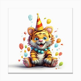 Birthday Tiger 7 Canvas Print