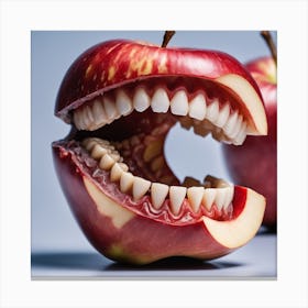 Teeth Of An Apple 1 Canvas Print