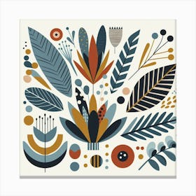 Scandinavian style, Jungle Bouquet Canvas Print