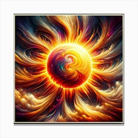 Abstract Of The Sun Canvas Print