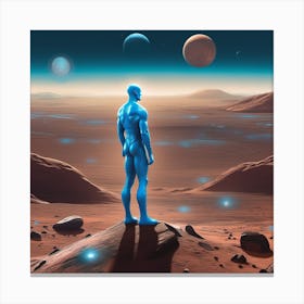 Dr. Manhattan wandering on Mars Canvas Print