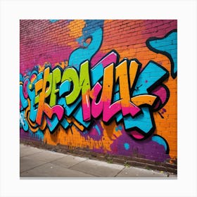 Graffiti Galaxy: Colors on the Wall Canvas Print