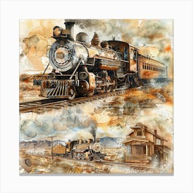 Vintage Steam Train 2 Canvas Print