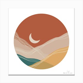 Desert Landscape Print.A fine artistic print that decorates the place. Canvas Print