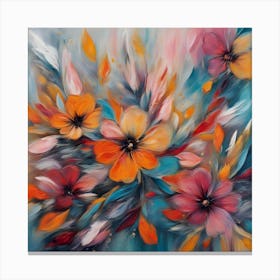 Abstract Flowers Canvas Print