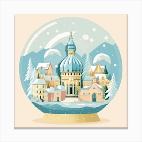 Lech Austria 2 Snowglobe Canvas Print