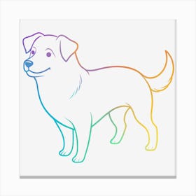 Rainbow Dog 9 Canvas Print