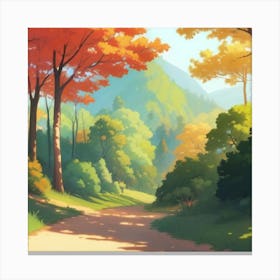 Anime Forest Background 2 Canvas Print