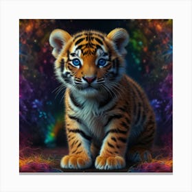 Colourful tiger Canvas Print