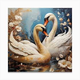 Swans 13 Canvas Print