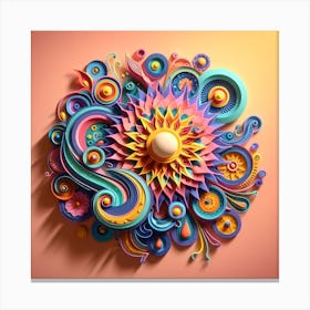 3d Paper Art 4 Canvas Print