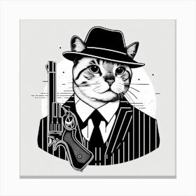 Maffia Cat 3 Canvas Print