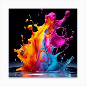 Fresh Colors Liquid 3d Design Spark Hot Palette Shapes Dynamism Vibrant Flowing Molten (22) Canvas Print