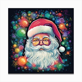Santa Claus - Abstract Christmas Canvas Print