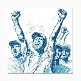 A Sports Fans Cheering Hand Drawn Sketch Illustr 1718674562 4 Canvas Print