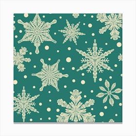 Snowflakes Seamless Pattern Canvas Print