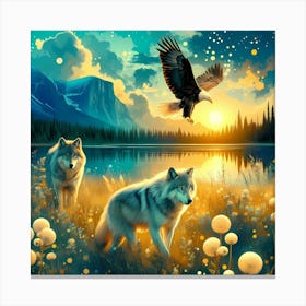 Wild Animal Illustration 240 Canvas Print