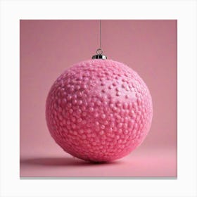 Pink Christmas Ball Canvas Print