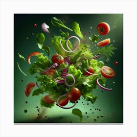 Salad Stock Videos & Royalty-Free Footage Canvas Print